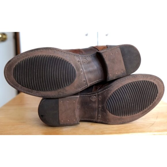 Portofino Adeline brown tall boots in brown and tan painted leather - Picture 8 of 10